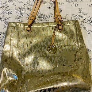 Micheal Kors metallic go large bag